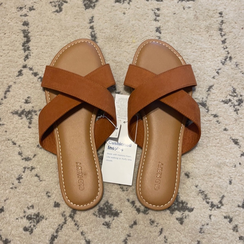 Old navy Criss Cross Suede Cognac Sandals